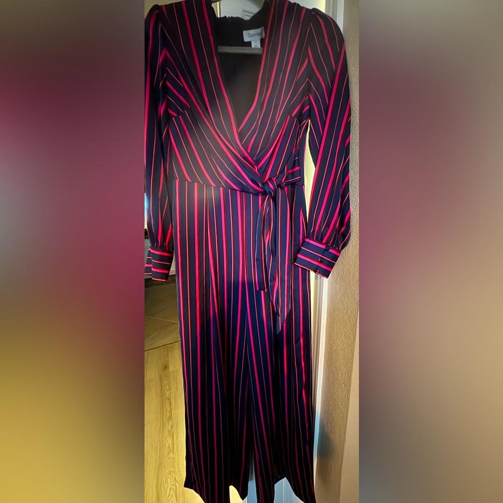 Never-worn Calvin Klein Satin-like Jumpsuit Size 2